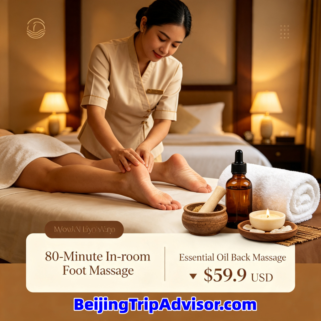 80‑Minute In‑room Foot Massage + Essential Oil Back Massage